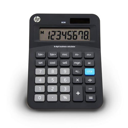 HP - Mini Desktop Business Calculator, 8-Digit Solar Powered Desktop Calculator - size: Mini
