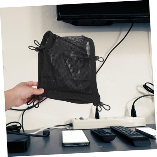 Tofficu 1set Under Desk Organizer Mesh Bag Storage Net for Cables and Chargers Easy Installation No Tools Needed Breathable and Design for Tidy Workspace