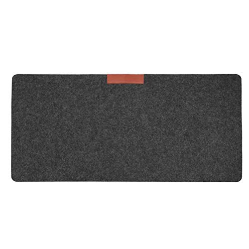 Large Felt Mouse Pad, Home Modern Large Keyboard Mouse Pad Table Desk Mat 700 * 330mm 60x30cm Non-Slip Computer Table Mat(30x60cm,Black) - color: Black, size: 0.8" x 1.9"