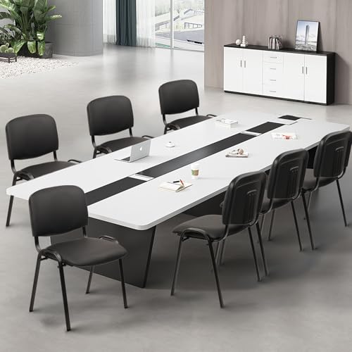 CLATINA Stacking Guest Chairs Set of 10, Leather Waiting Room Chair no Wheels, Armless Office Chairs with Metal Frames, Stackable Conference Room Chair for Reception, Meeting, Training, Black - color: Black-leather, size: 10 Pack