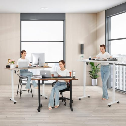 farexon 71x28 Inch Electric Standing Desk with Mouse Pad, Oak Gray - color: Oak Grey, size: 71 x 28''