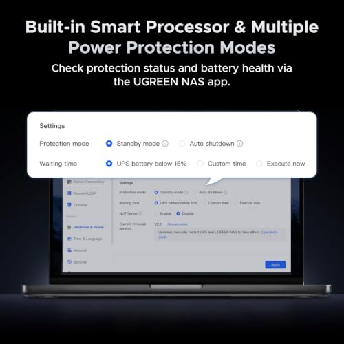 UGREEN NAS UPS US3000, 120W DC and 12000mAh Battery Backup | Uninterruptible Battery Power Supply Compatible for DH2300, DH4300 Plus, DXP2800, DXP4800 Plus, DXP4800 Pro, DXP480T Plus