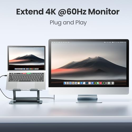 tounee Laptop Stand with Detachable USB-C Hub, 100W PD Charging, 4K@60Hz HDMI, 3 USB Ports, Ergonomic Laptop Holder Docking Station for 10-17" Laptops, MacBook & More - Gray - color: Gray