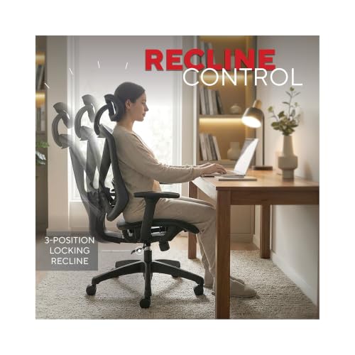 Staples Dexley Ergonomic Mesh Swivel Task Chair, Black