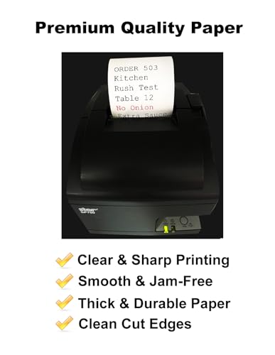 (12 Rolls) 1Ply Bond Receipt Paper Rolls 3 x 150 White Paper for Kitchen Impact Printers TMU200 SRP275 Star SP700 Suitable For Printing Kitchen Tickets and Order receipts 3000LABELS DIRECT - size: 3" 1 Ply 150' Bond, style: 12 Rolls