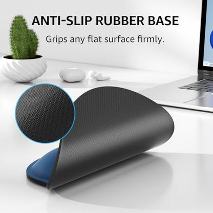 KTRIO Keyboard Wrist Rest & Mouse Pad with Wrist Rest, Navy Blue | Memory Foam Wrist Support, Ergonomic Design, Non-Slip Base, Office and Home Use - color: Navy Blue