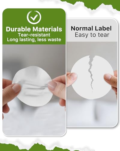 iEager 2 Inch Round Thermal Labels, White Circle Thermal Printer Stickers - color: White, size: 2 INCH