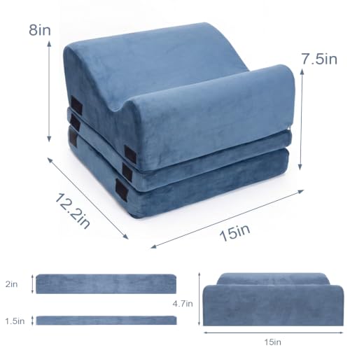 Foot Rest for Under Desk, Ergonomic 3-in-1 Height Adjustable, Non-Slip Base & Washable Cover for Office/Gaming, Blue - color: Blue