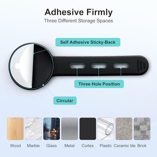 Silicone Self Adhesive Under Desk Cable Management 12Pcs