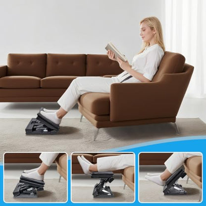 Adjustable Foot Rest Under Desk for Office,Home, Gaming & Study - color: Black, size: Large