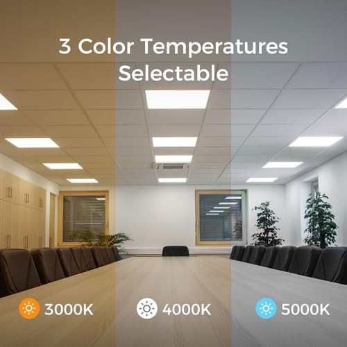 4 Pack 2x2 Led Flat Panel Light for Drop Ceiling, 0-10V Dimmable | 20/30/40W & 3000K/4000K/5000K Switchable, 120-277V, ETL Listed - size: 2x2 FT- 4 Pack