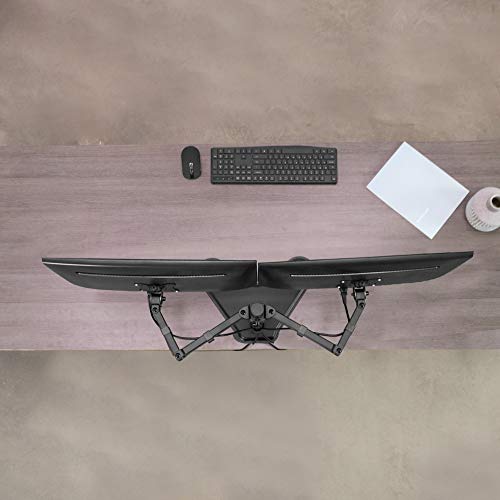 VIVO Dual 13 to 30 inch Monitor Free-Standing Mount, Fully Adjustable Desk Stand, Holds 2 Flat or Curved Display Screens, STAND-V102F - size: Dual Mount