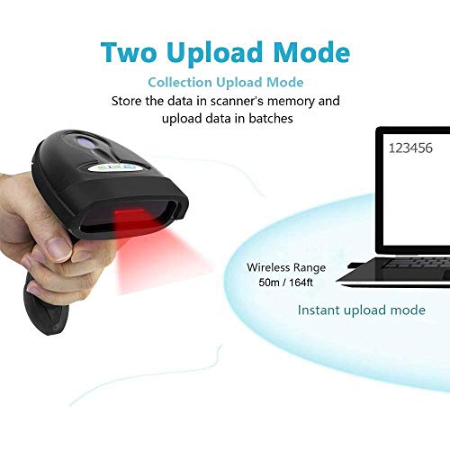 NETUM Wireless Barcode Scanner, Handheld 1D Laser Barcode Reader - color: NT-1698W