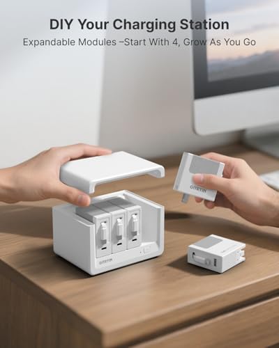 Gitryin 12-in-1 Desktop Charging Station, 160W USB Retractable GaN Charger - size: With 4 Type-C Chargers