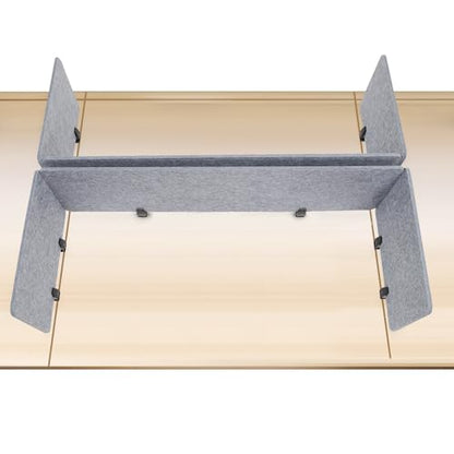 6 PCS Acoustic Desk Divider Privacy Panel Desk Divider Desk Partition Noise Reducing Mounted Sound Proof Dividers for Office Reduce Noise 59" x 16" x 2pcs 23.6" x 16" x 4pcs Grey - size: 59"*16"*2pcs 23.6"*16"*4pcs Grey