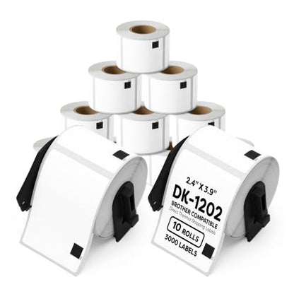 Replacement for Brother DK-1202, 2.4x3.9 Inches Thermal - size: 2.4" X 3.9" - 1202