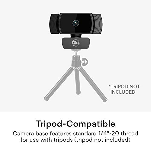 MEE Audio C6A 1080p HD Webcam with Microphone, Autofocus, Low Light Correction, 360° Rotation; USB Streaming Web Camera for Video Calling via Zoom/Hangouts/Skype on Computer PC Mac Laptop Desktop - style: 1080p