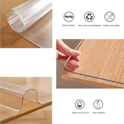 Clear Desk Matt for Desktop Oil Proof PVC Table Cover Protector for Desk Floor Table,16×30in - size: 16×30in