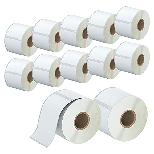 2640 Labels Replacement Compatible for DYMO 30323 2-1/8x4 Shipping and Address Labels (Not for Dymo 550, 5XL) Used with Labelwriter 450,450 Turbo,4XL,LabelChoice 12 Rolls 2.125x4 Direct Thermal Labels - color: Dm30323-12 Rolls