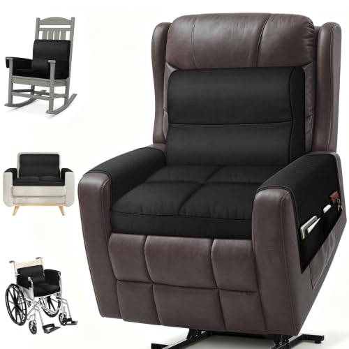 Chair Cushions for Elderly,20x16.5x4.5 Inch Rocking Chair Cushions Indoor,Memory Foam Recliner Cushions for Long Sitting, Sofas & Couches，Outdoor,Office Chair，wheelchair，Meditation and Floor Seating