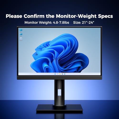 Single VESA Monitor Stand for Monitor Weight 4.8-7.8 lb, 21-24″ - size: Only for 4.8-7.8 lb Monitor