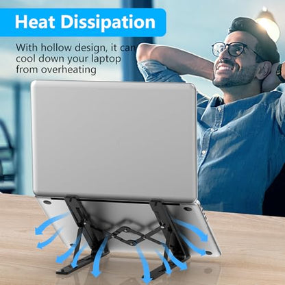 Adjustable Laptop Stand, Portable Laptop Riser for Desk