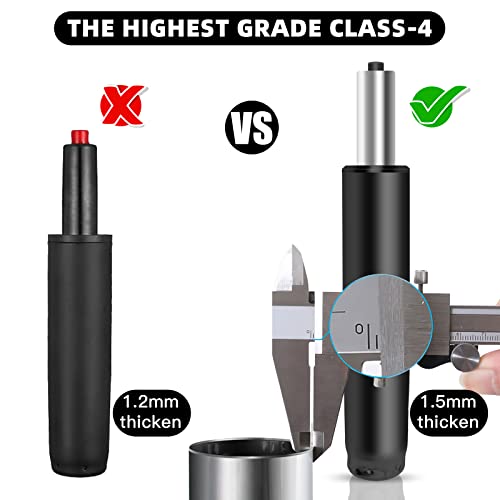 Omyoffice 2.5 Inch Office Chair Gas Lift Cylinder Replacement, Black | Heavy Duty 1000 lbs Hydraulic Pneumatic Piston, Universal Fit Most Office, Desk, Gaming Chairs, Fix Sinking - size: 2.5 inch