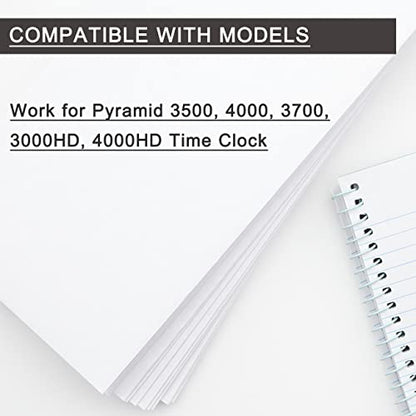 Replacement for Pyramid 3700 time Clock Ribbon Used with Pyramid 4000R, 3500, 3700, 4000, 4000HD Time Clocks, 11.5ft, Individually Sealed, Pre-Installed Ribbon Shield, 4 Pack - size: 4-Pack