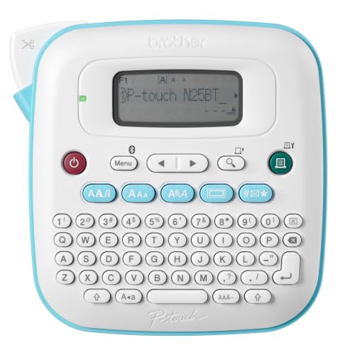 Brother P-Touch PT-N25BT Personal Connected Label Maker, Bluetooth, Design&Print2 app, Portable, Handheld and Prints with P-Touch Btag½â€ (12mm) Wide Color Label Tapes - size: Standard, style: PTN25BT Bluetooth