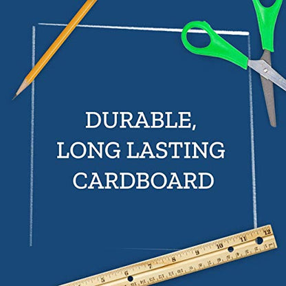 Really Good Stuff - 163200BL Standard Privacy Shields for Student Desks – Set of 12 - Matte - Study Carrel Reduces Distractions - Keep Eyes from Wandering During Tests, Blue with School Supplies Pattern | Ages 4+, PreK+, Create a Distraction-Free Learning