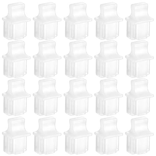 20 Pack White Rj45 Dust Cover Caps, Ethernet Port Cover Ethernet LAN Port Protector Rj45 Anti-Dust-Cover Plugs Protector Stopper Cap for Fiber Optic Copper Rj45female Fiber Terminal Slot, Silicone