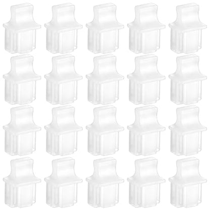 20 Pack White Rj45 Dust Cover Caps, Ethernet Port Cover Ethernet LAN Port Protector Rj45 Anti-Dust-Cover Plugs Protector Stopper Cap for Fiber Optic Copper Rj45female Fiber Terminal Slot, Silicone