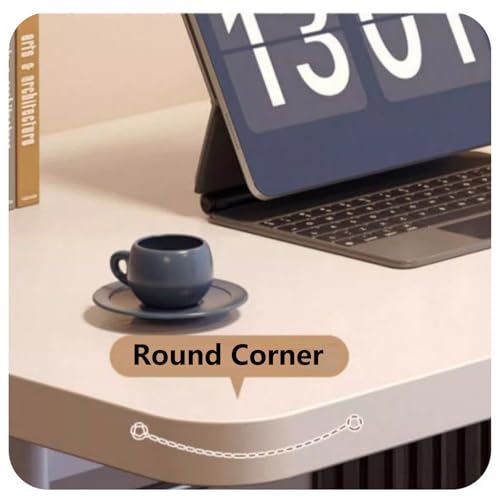 Standing Desk Manual Crank, Standing Computer Desk, Adjustable Height, with Wire Hole, for Home Office Study Writing Workstation, Gaming Room, White (120x60cm) - size: 120x60cm