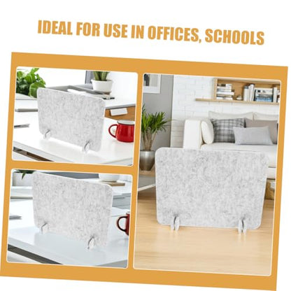 HOMSFOU 2Pcs Desk Divider Partition Felt Acoustic Privacy Panel for Office Student Desks Easy Tool Installation Noise Reduction Modern Design