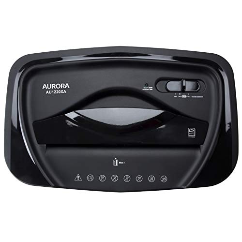 Aurora 12-Sheet Crosscut Paper and Credit Card Shredder with 5.2 gal Wastebasket - style: 12-Sheet Crosscut