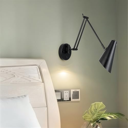 Adjustable LED Wall Lamp with Joystick - Modern Reflector Folding Light for Living Room