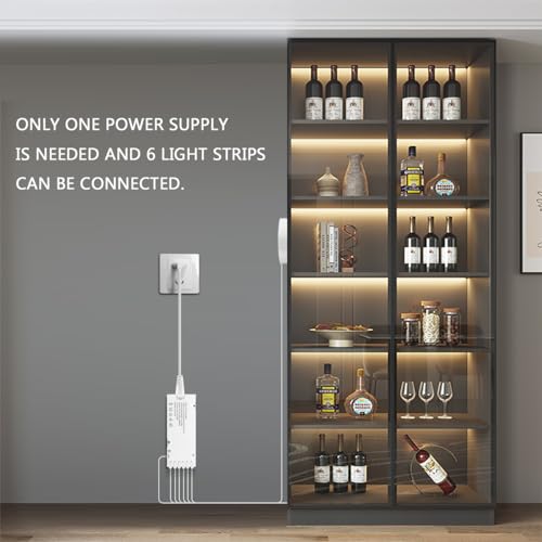 LED Under Cabinet Lighting Kit 6PCS 12V COB LED Strip Lights 1M/3.3FT 3000k - color: Warm White, size: 3.3Ft