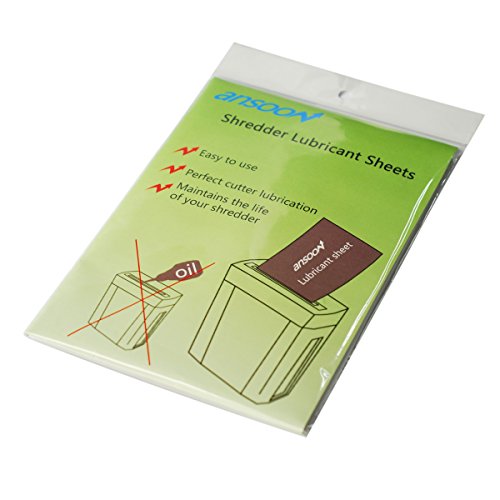 12Pcs Paper Shredder Lubricant Oil Sheets for Heavy Duty Microcut Shredders | Shredder Sharpening & Cleaning Sheets, Reduce Jams and Static – Used for Paper Shredders for Home and Office - size: 12PCS