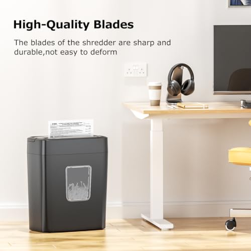Bonsaii 9-Sheet Crosscut Paper Shredder for Home, P-4 Security Level | Shreds Credit Card, Mail, Staple & Clip, Document Shredder, 4.2 Gal Wastebasket, Small Shredder for Home Office, C261-C - size: Crosscut 9 Sheet Updated