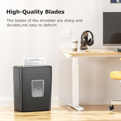 Bonsaii 9-Sheet Crosscut Paper Shredder for Home, P-4 Security Level | Shreds Credit Card, Mail, Staple & Clip, Document Shredder, 4.2 Gal Wastebasket, Small Shredder for Home Office, C261-C - size: Crosscut 9 Sheet Updated