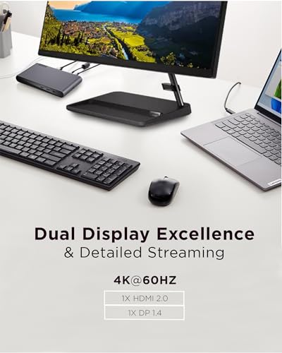 Lenovo Docking Station USB-C Universal Business Dock – Dual Display (1 DP 1.4 & 1 HDMI 2.0) – 65W Charging for Laptop (90W Power Adapter Included) – 3X USB-A & 2X USB-C Ports – Windows Compatible - style: Business Dock