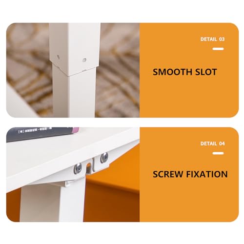 Standing Desk Adjustable Height Manual Crank, 80x60cm Home Office Computer Desk with Whole-Piece Desktop Board, 70-113cm Rising Desk