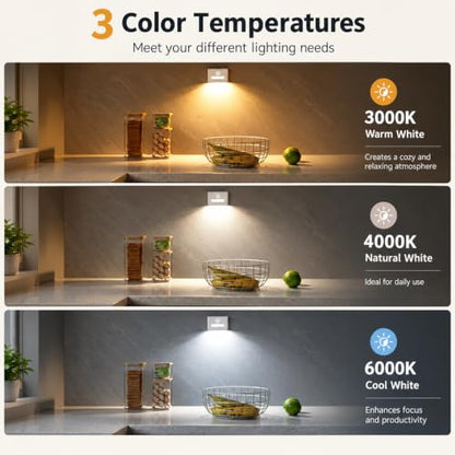 WOBSION Rechargeable Motion Sensor Stair Lights, Stick-On Wall Light - color: White