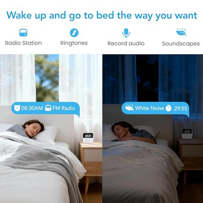 SmartCuckoo Wi-Fi Alarm Clock Radio with Sleep Sounds & Voice Reminder