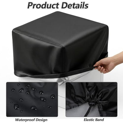 Universal Printer Dust Cover, Elastic Waterproof Printer Cover, Black Printers Protective Covers Compatible with HP DeskJet Epson XP Series, UV-resistant, 17.7x 15.75 x 9.8 inch