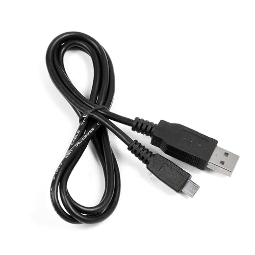 (6ft) USB Charger PC Cable Cord Black Wire Compatible Replacement for Zebra TC55 (NOT fit Other Models) Computer Barcode Scanner Power Supply Battery Charging Data Sync Transfer Lead