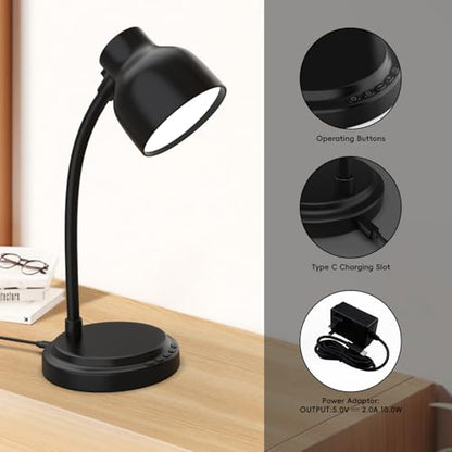 LED Desk Lamp with 96 LEDs,High lumens Table lamp - color: Black