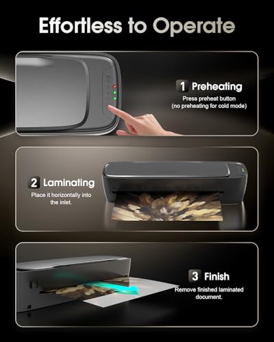 Qfun 11x17 Laminator Machine 13 Inch with 30 Laminating Sheets for Teachers - color: Gray