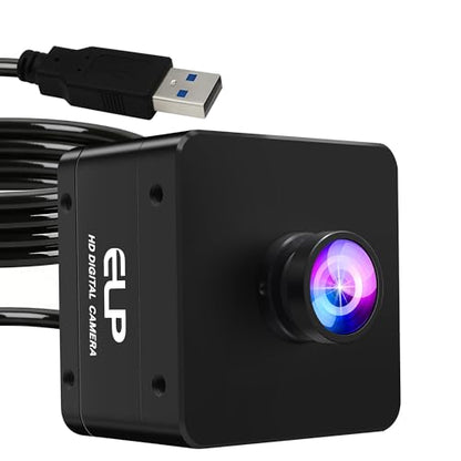 ELP High Speed USB Camera, 1080P/230fps, 4K/60fps, 12MP/30fps, Mini UVC USB3.0/2.0 Lightburn Cameras for Windows, Linux, Mac, Pi, Wide Angle 88°(H) IMX577 Webcam for PC Jetson Nano
