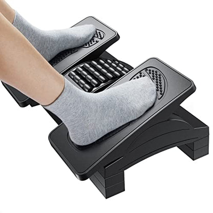 HUANUO Adjustable Foot Rest Under Desk with Massage Texture and Roller